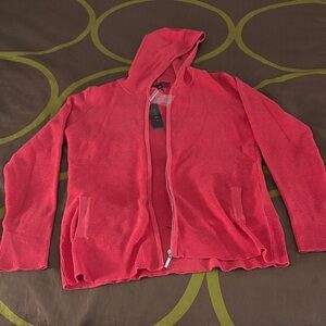 Cyrus Coral Zip-Up Hoodie (L)